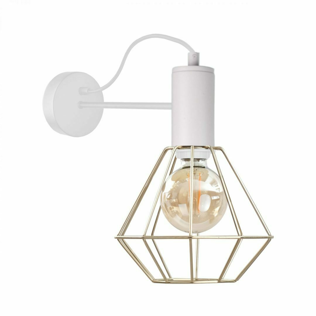 Sprawdź Kinkiet 1xE27 LARS WHITE/GOLD Kinkiet 1xE27 LARS WHITE/GOLD