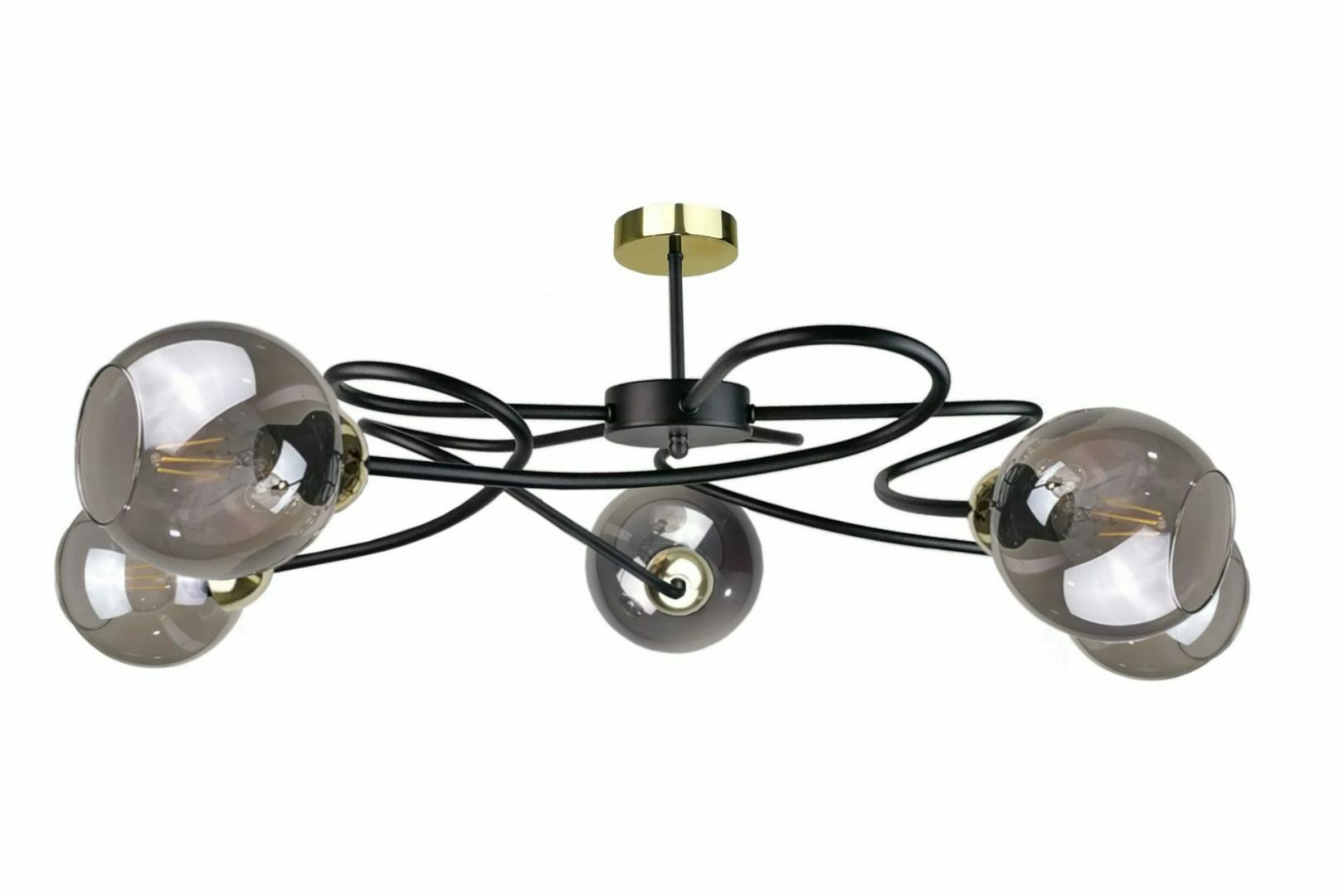 Sprawdź Lampa sufitowa 5xE27 BLOM BLACK/GOLD Lampa sufitowa 5xE27 BLOM BLACK/GOLD
