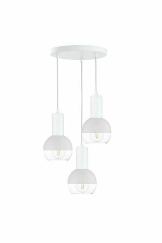 Sprawdź Lampa wisząca Keter ICE 1612 biała/transparentna 3xE27 30 cm