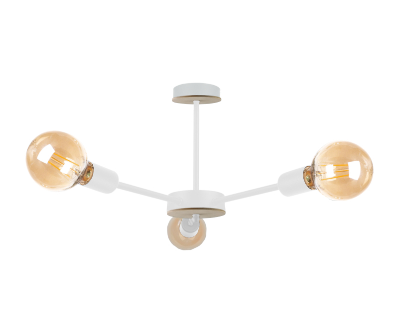 Sprawdź Lampa sufitowa 3xE27 SUN WOOD WHITE Lampa sufitowa 3xE27 SUN WOOD WHITE