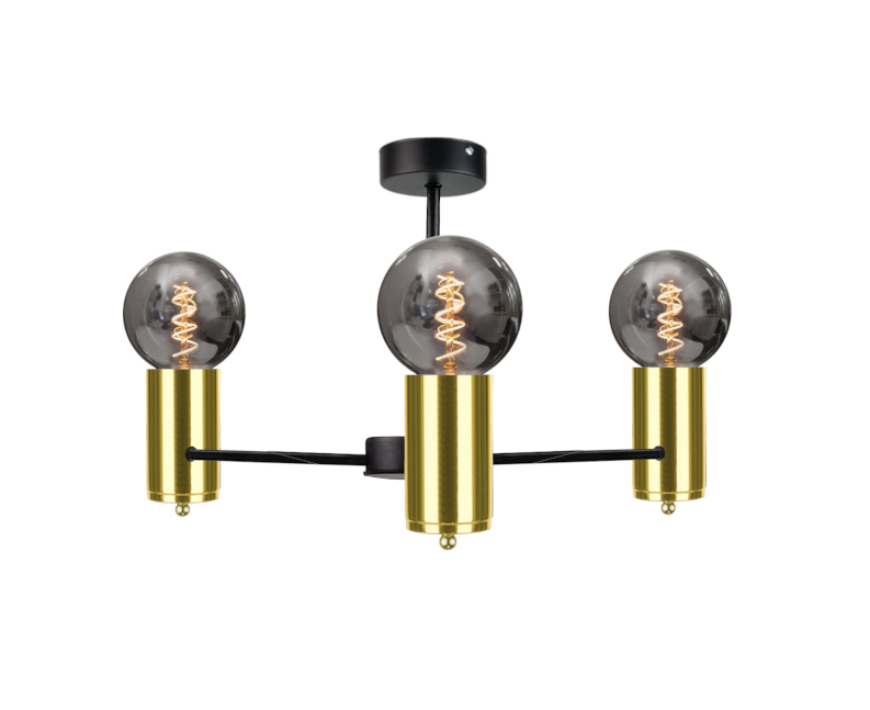 Sprawdź Lampa sufitowa 3xE27 ARDE BLACK/GOLD Lampa sufitowa 3xE27 ARDE BLACK/GOLD