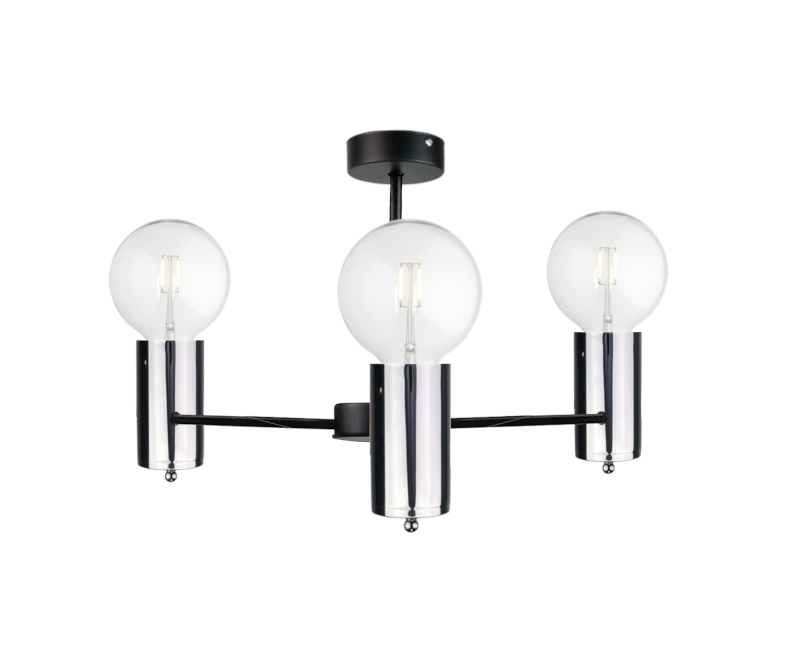 Sprawdź Lampa sufitowa 3xE27 ARDE BLACK/SILVER Lampa sufitowa 3xE27 ARDE BLACK/SILVER