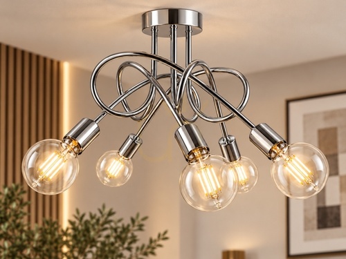 Sprawdź Lampa sufitowa 5xE27 RUMBA SILVER