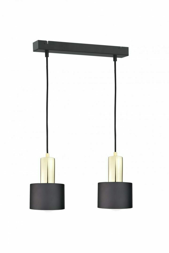 Sprawdź Lampa wisząca 2xE27 LUCE BLACK GOLD Lampa wisząca 2xE27 LUCE BLACK GOLD