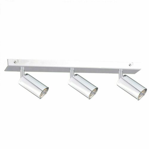 Sprawdź Listwa reflektorowa EYE srebrna, 3 x GU10, 50 cm, metal, IP20 — bez źródeł światła