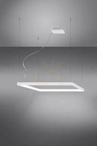 Żyrandol THORO NELYA M biały LED 48W 4000K 5757lm CRI 97, kwadrat 80 cm, zawiesie do 150 cm, TH.150 small 4