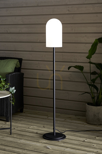 Sprawdź Lampa podłogowa Markslojd Afternoon 107998 biała czarna IP44 128 cm