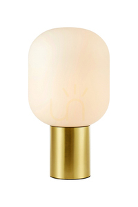 Lampa stołowa Markslojd Brooklyn 107868 biała mosiądz szczotkowany 44 cm small 0
