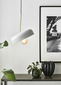 Lampa wisząca Markslojd Caen 107924 szara mosiądz E27 32 cm 2 Lampa wisząca Markslojd Caen 107924 szara mosiądz E27 32 cm small 2