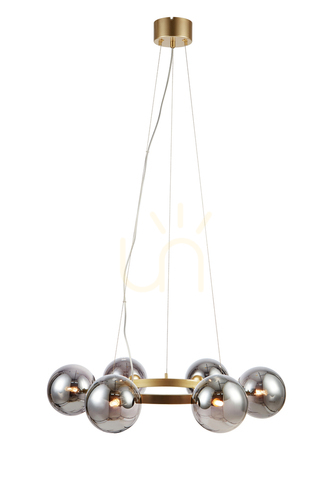 Sprawdź Lampa wisząca Markslojd Circle 6 G9 złota przydymione szkło 108050