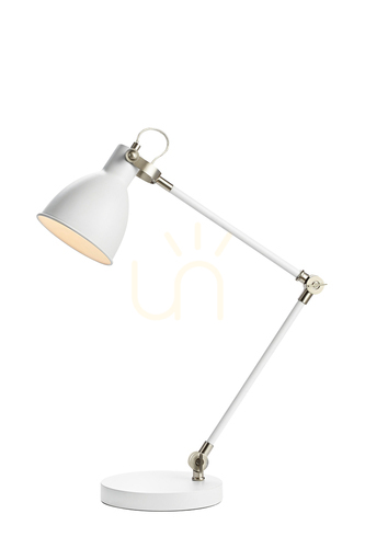 Sprawdź Lampa stołowa Markslojd House 107738 biała metalowa 62 cm
