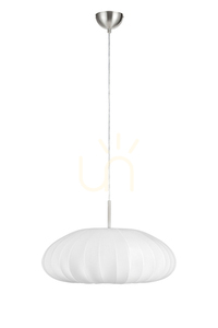 Lampa wisząca Markslojd Mist 107940 biała 54 cm metal tkanina small 0