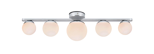 Sprawdź Lampa sufitowa Markslojd Puro 5-punktowa chrom białe szkło IP44 108066