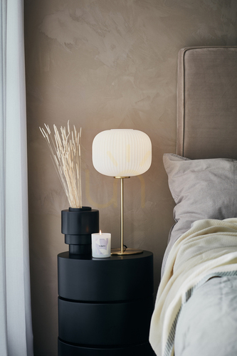 Sprawdź Lampa stołowa Markslojd SOBER 107819 biała mosiądz szczotkowany 50 cm