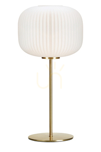 Lampa stołowa Markslojd SOBER 107819 biała mosiądz szczotkowany 50 cm small 0