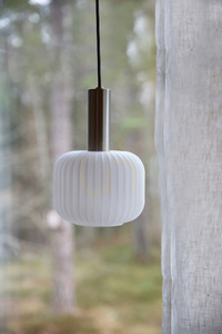 Lampa wisząca Markslojd Sober 108122 biała stal szkło 1x40W small 1