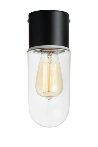 Sprawdź Plafon łazienkowy Markslojd ZEN 107796 czarny transparentny IP44 1x15W