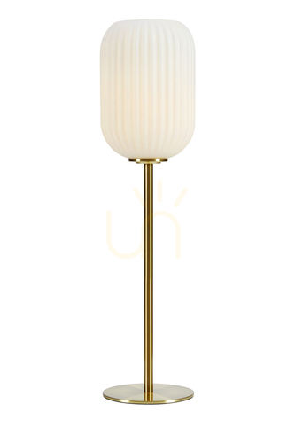 Sprawdź Lampa stołowa Markslojd CAVA 108251 biała mosiądz szczotkowany 55 cm