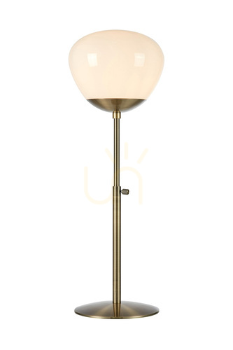 Sprawdź Lampa stołowa Markslojd RISE 108275 biała antyczny metal szkło 75 cm