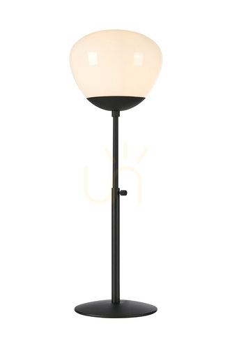 Sprawdź Lampa stołowa Markslojd RISE 108276 czarna z przydymionym szklanym kloszem 75 cm