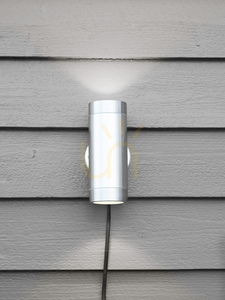 Kinkiet ogrodowy Markslojd Garden 24 Cylinder 2x3W aluminium 108170 small 2
