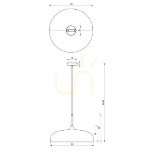 Czarna Lampa Wisząca Lincoln Black/Gold 1x E27 35cm small 5