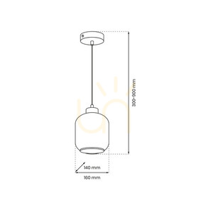Czarna Lampa Wisząca Sombra Clear 1x E27 small 5