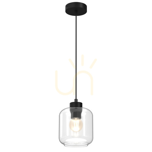 Sprawdź Czarna Lampa Wisząca Sombra Clear 1x E27