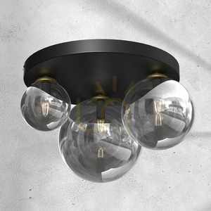 Czarna Lampa Sufitowa Reflex 2x E14 + 1x E27 small 1