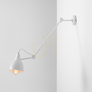 Plafon Aldex Aida White na regulowanym ramieniu, metal biały, E27, klosz 14 cm, 814PL_G small 1
