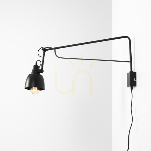 Sprawdź Kinkiet Aldex SOHO WALL 2 BLACK 1002D1 podwójny na wysięgniku 2xE27 czarny mat