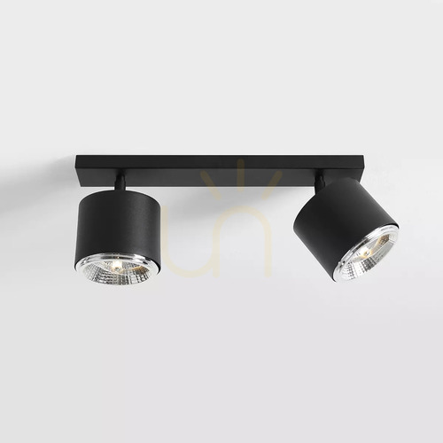 Sprawdź Plafon Aldex Bot 2 Black 2xGU10-AR111 LED metalowy 40 cm 1047PL_H