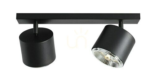 Sprawdź Plafon Aldex Bot 2 Black 2xGU10 LED metalowy 40 cm 1047PL_H