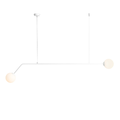 Sprawdź Lampa wisząca Aldex Pure White 2xE14 metal szkło 150 cm 1064H