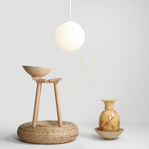 Lampa wisząca Aldex Bosso Medium 30 biała, klosz 30 cm, E27 1087G small 4