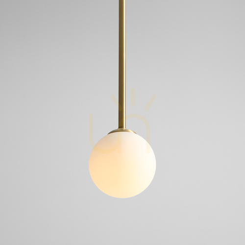 Sprawdź Lampa sufitowa Aldex Pinne Long Brass, mosiądz i mleczne szkło, E14, 92 cm, 1080PL_G40_L