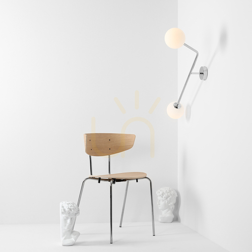 Sprawdź Kinkiet Aldex Pure Chrom pionowy 2xE14 metal szkło 1064D4_2