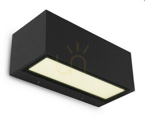 Kinkiet zewnętrzny Lutec GEMINI 5189112012 LED 15 W czarny IP54 aluminium small 0