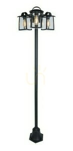 Słupek oświetleniowy ogrodowy Lutec Kelsey 7273606012 czarny 3x40W 191 cm small 0