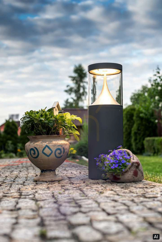 Sprawdź Słupek ogrodowy NORLYS Egersund 1285GR grafitowy LED 20,3 W 63 cm