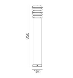 Słupek Oświetleniowy ALTA 85cm 1440GA E27 Galwanizowany - NORLYS small 1