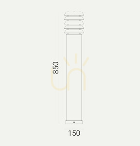 Słupek Oświetleniowy ALTA 85 cm 1479GA 10W 3000K Galwanizowany - NORLYS small 3