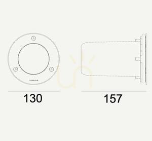Lampa najazdowa / gruntowa RENA 1550ST GU10 Stal Nierdzewna - NORLYS small 6