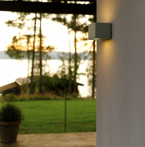 Kinkiet zewnętrzny ASKER - premium - Small PRO 1726 AL szary  5,4W 3000K - NORLYS small 4