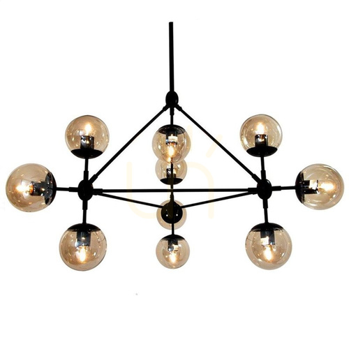 Sprawdź Lampa wisząca ASTRIFERO-10 bursztynowo czarna 90 cm