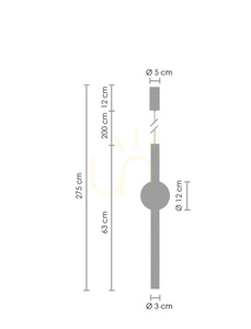 Lampa wisząca O-LINE LED 63 cm mosiądz 7 Lampa wisząca O-LINE LED 63 cm mosiądz small 7