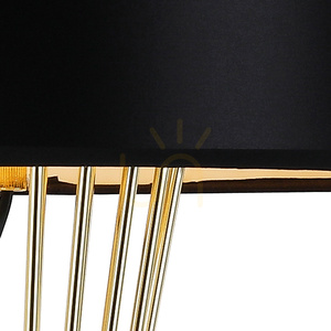 Lampa stołowa FILO TABLE, ażurowa podstawa w polerowanym złocie, czarny satynowy abażur, E27 40 W, 85 cm small 3