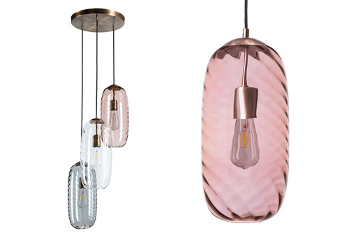 Sprawdź CHLOE set of 3 brown, grey transparent old brass
