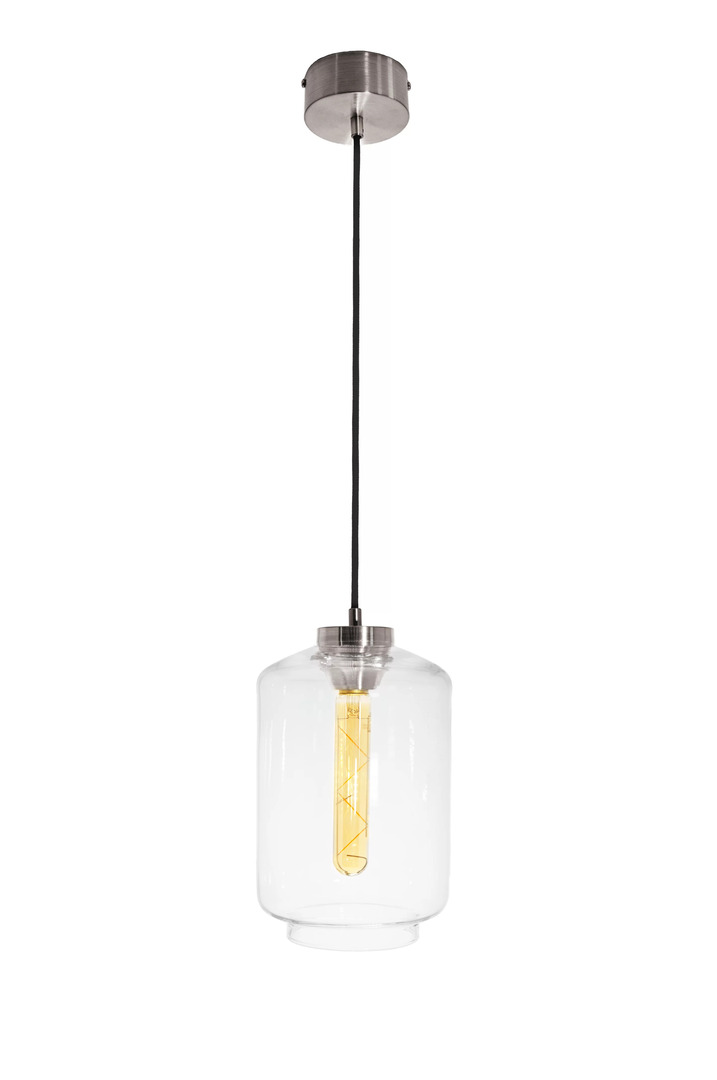 Sprawdź Sufitowa lampa wisząca Famlight Leyte Transparent stal nierdzewna Sufitowa lampa wisząca Famlight Leyte Transparent stal nierdzewna