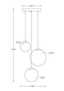 Stylowa lampa wisząca Famlight Muna set of 3 miedź 3 Stylowa lampa wisząca Famlight Muna set of 3 miedź small 3